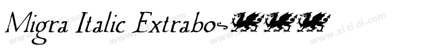 Migra Italic Extrabo字体转换